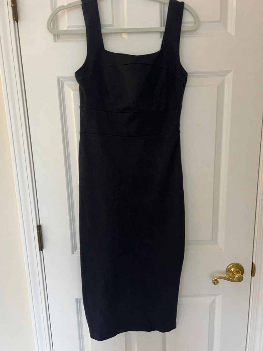 Banana Republic Stretch Denim Sheath Dress Size 2 Navy Below-Knee Midi - Picture 2 of 7
